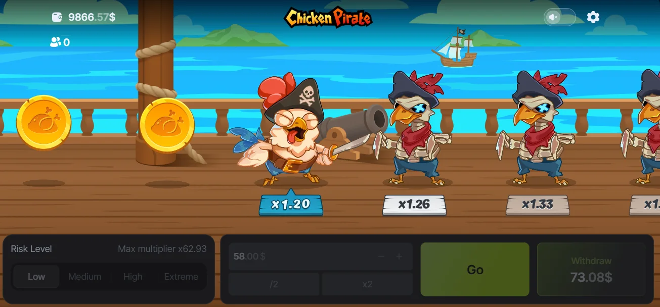 Demo Game Chicken Pirate